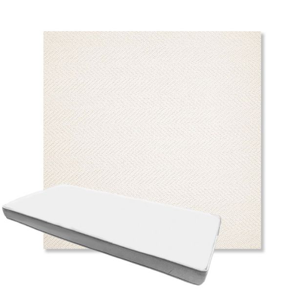 Picture of Posh Snow | Boxed Custom Outdoor Bench Cushion - Sunbrella© Fabric