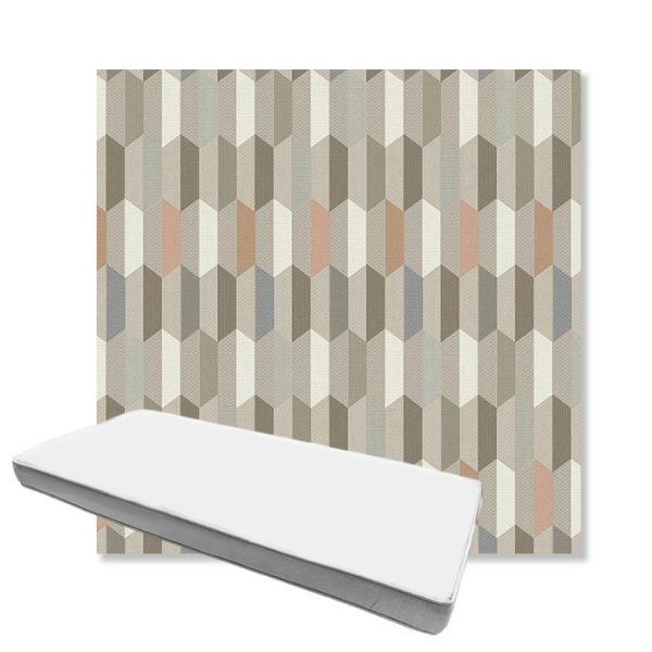 Picture of Precise Fawn | Boxed Custom Outdoor Bench Cushion - Sunbrella© Fabric