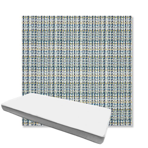 Picture of Principle Lagoon | Boxed Custom Outdoor Bench Cushion - Sunbrella© Fabric
