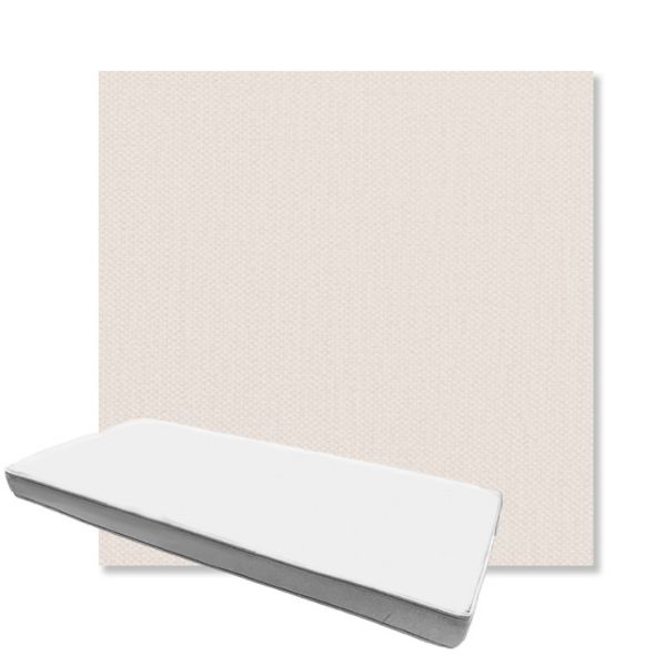 Picture of Proof Snow | Boxed Custom Outdoor Bench Cushion - Sunbrella© Fabric
