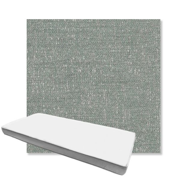 Picture of Rafi Mist | Boxed Custom Outdoor Bench Cushion - Sunbrella© Fabric