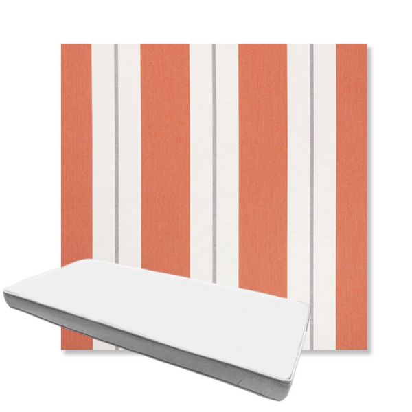 Picture of Relate Persimmon | Boxed Custom Outdoor Bench Cushion - Sunbrella© Fabric