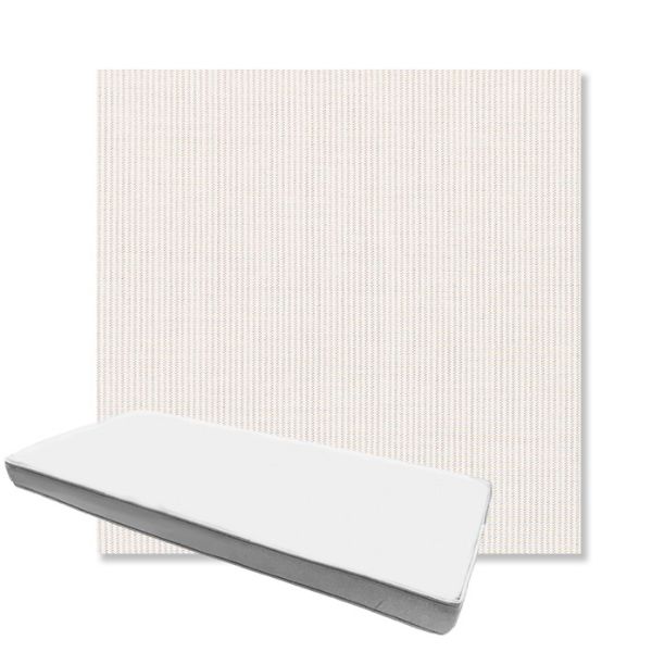 Picture of Replay Linen | Boxed Custom Outdoor Bench Cushion - Sunbrella© Fabric