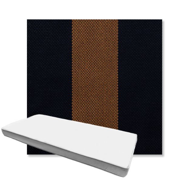 Picture of Rothko Bourbon Blue | Boxed Custom Outdoor Bench Cushion - Sunbrella© Fabric