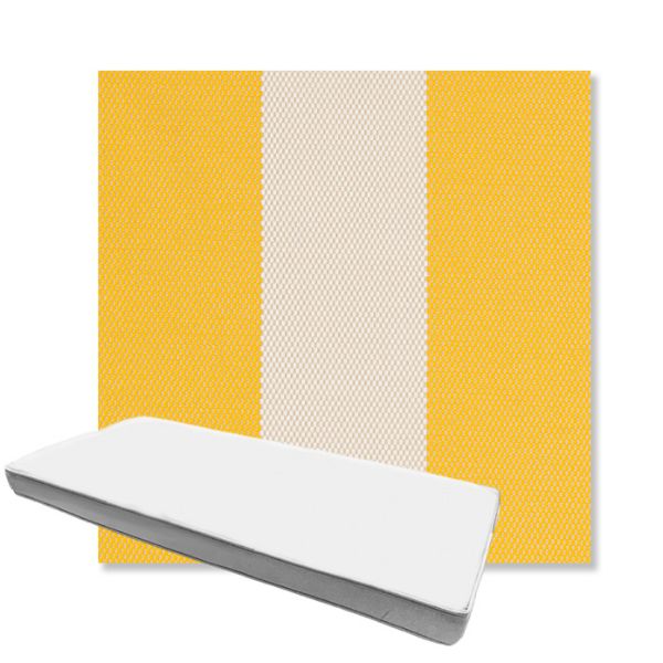 Picture of Rothko Lemonade | Boxed Custom Outdoor Bench Cushion - Sunbrella© Fabric