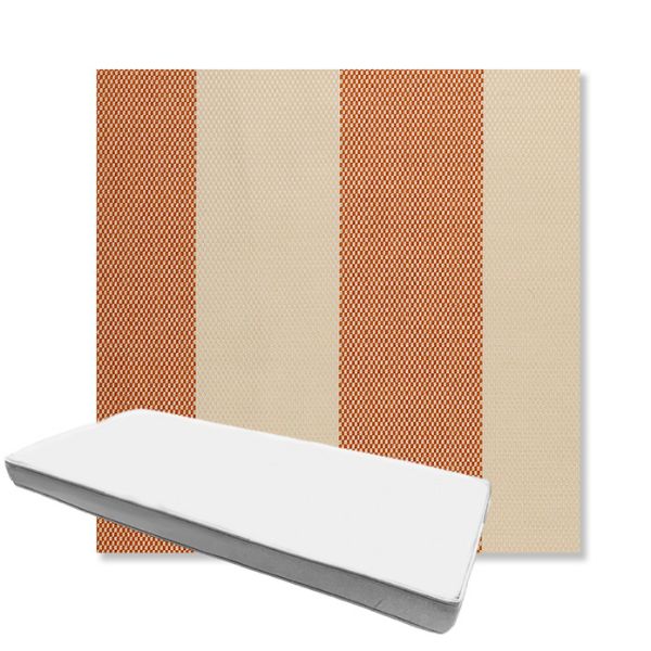 Picture of Rothko Lobster Roll | Boxed Custom Outdoor Bench Cushion - Sunbrella© Fabric