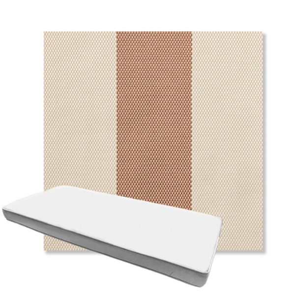Picture of Rothko Pink Lady | Boxed Custom Outdoor Bench Cushion - Sunbrella© Fabric