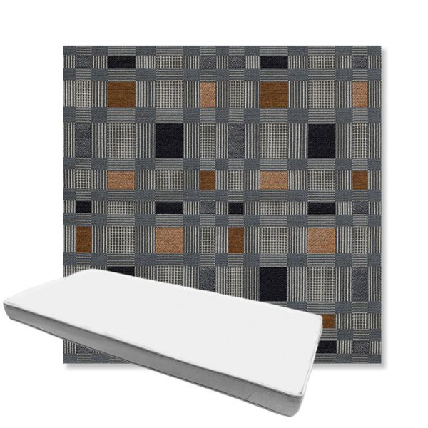 Picture of Rubix Vintage Denim | Boxed Custom Outdoor Bench Cushion - Sunbrella© Fabric