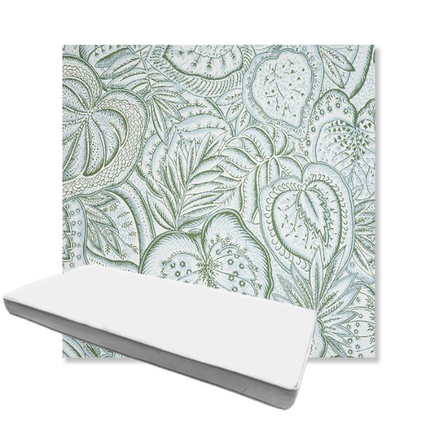 Picture of Sensibilty Spring | Boxed Custom Outdoor Bench Cushion - Sunbrella© Fabric
