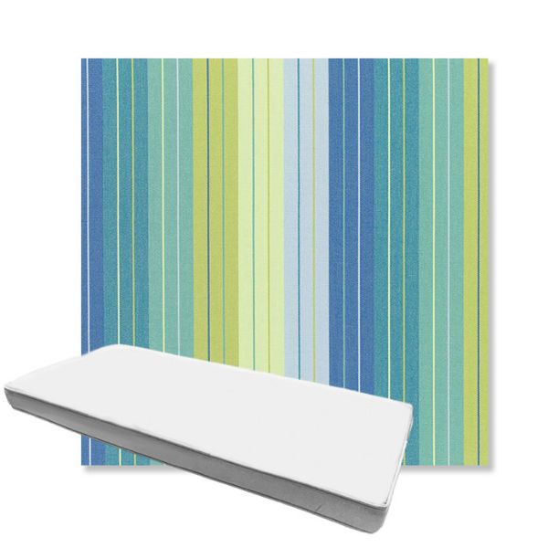 Picture of Seville Seaside | Boxed Custom Outdoor Bench Cushion - Sunbrella© Fabric