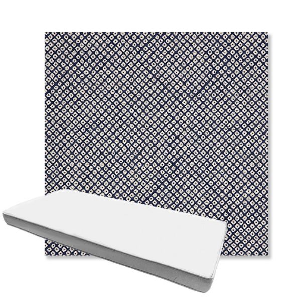 Picture of Shibori Indigo | Boxed Custom Outdoor Bench Cushion - Sunbrella© Fabric