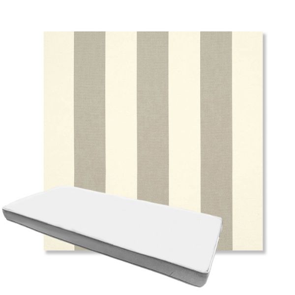Picture of Solana Seagull | Boxed Custom Outdoor Bench Cushion - Sunbrella© Fabric