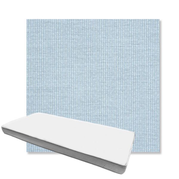 Picture of Solo Ocean | Boxed Custom Outdoor Bench Cushion - Sunbrella© Fabric