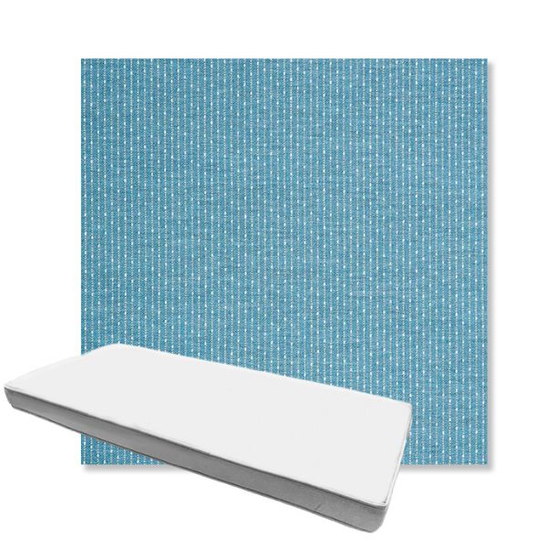 Picture of Solo Sky | Boxed Custom Outdoor Bench Cushion - Sunbrella© Fabric