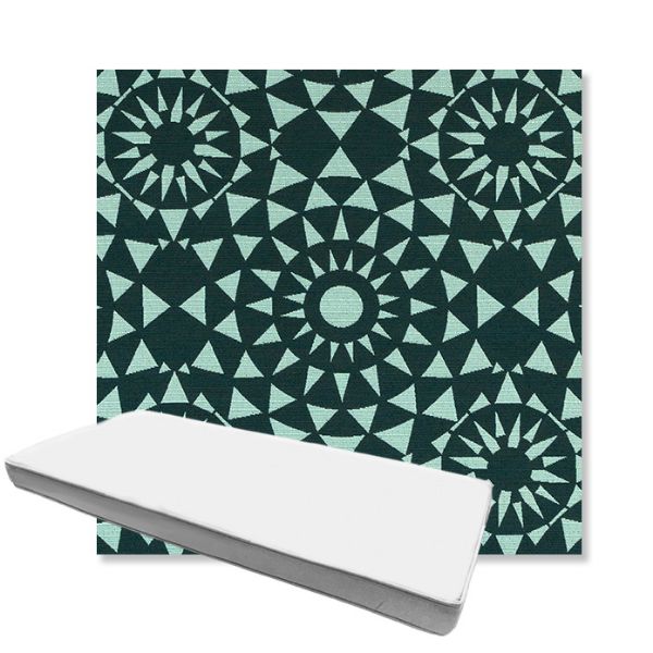 Picture of Sundial Seaweed | Boxed Custom Outdoor Bench Cushion - Sunbrella© Fabric