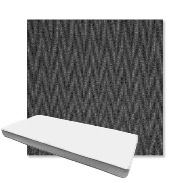 Picture of Switch Ash | Boxed Custom Outdoor Bench Cushion - Sunbrella© Fabric