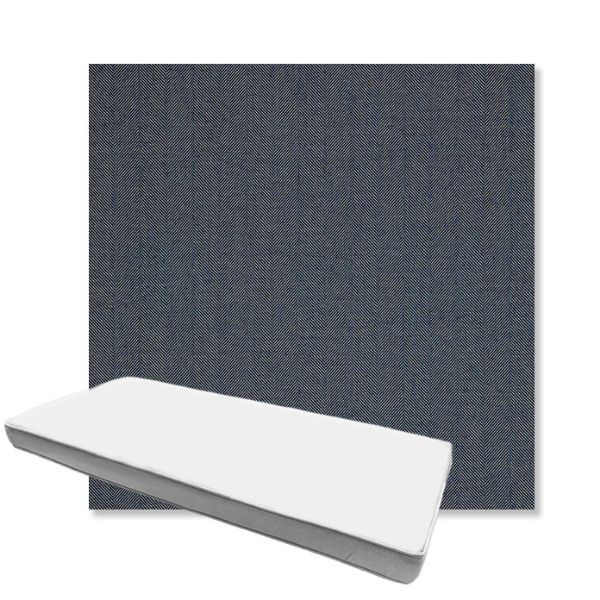 Picture of Switch Denim | Boxed Custom Outdoor Bench Cushion - Sunbrella© Fabric