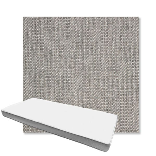 Picture of Tailored Fog | Boxed Custom Outdoor Bench Cushion - Sunbrella© Fabric