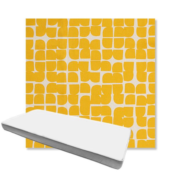 Picture of Toggle Lemon Drop | Boxed Custom Outdoor Bench Cushion - Sunbrella© Fabric