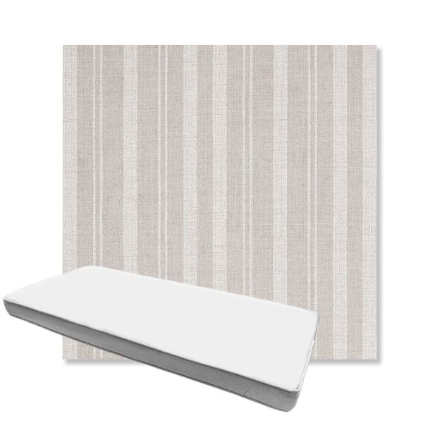 Picture of Tranquil Linen | Boxed Custom Outdoor Bench Cushion - Sunbrella© Fabric
