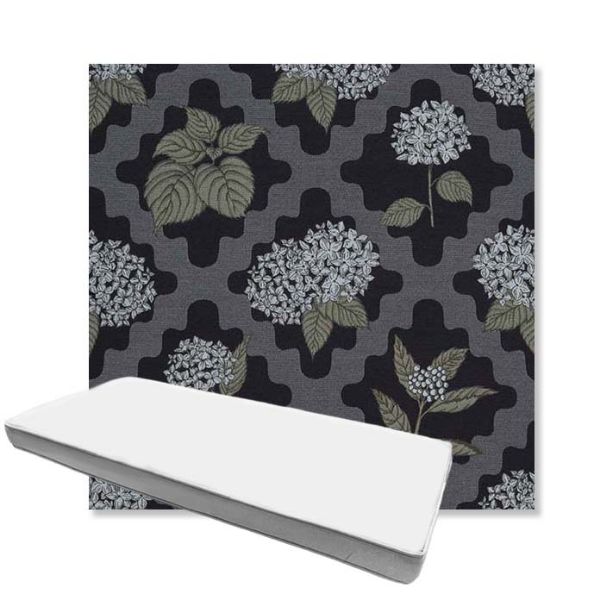 Picture of Trellis Morning Glory | Boxed Custom Outdoor Bench Cushion - Sunbrella© Fabric
