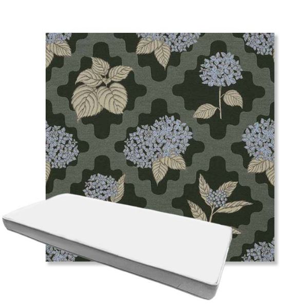 Picture of Trellis Topiary | Boxed Custom Outdoor Bench Cushion - Sunbrella© Fabric