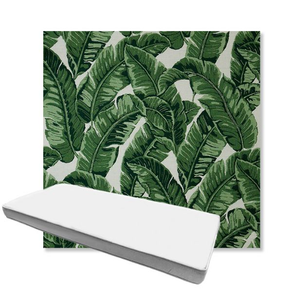 Picture of Tropics Jungle | Boxed Custom Outdoor Bench Cushion - Sunbrella© Fabric