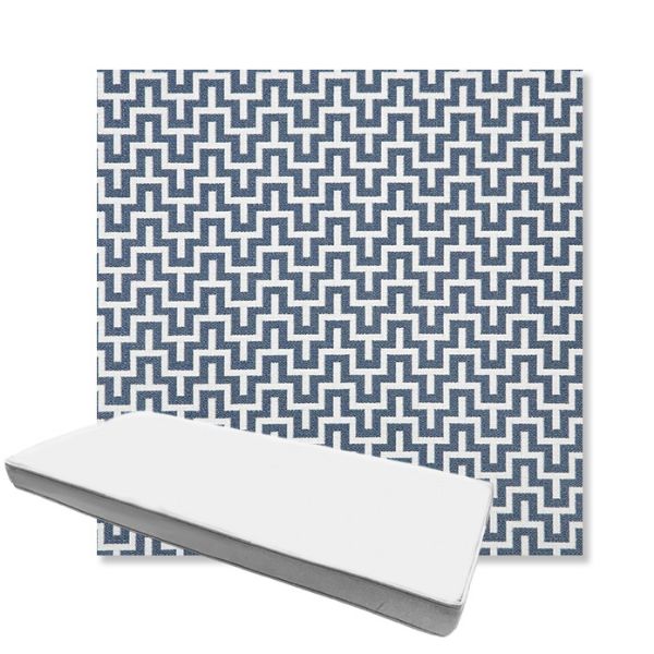 Picture of Underline Denim | Boxed Custom Outdoor Bench Cushion - Sunbrella© Fabric
