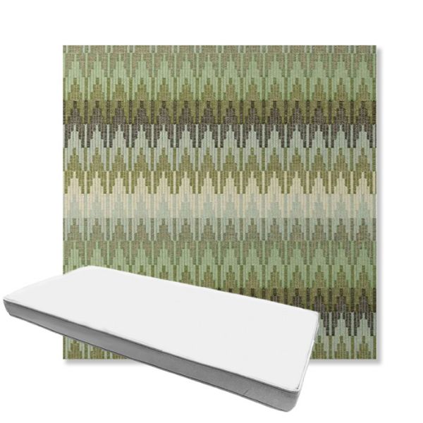 Picture of Valley Herbal | Boxed Custom Outdoor Bench Cushion - Sunbrella© Fabric