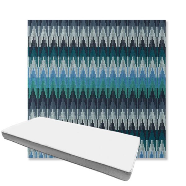 Picture of Valley Lagoon | Boxed Custom Outdoor Bench Cushion - Sunbrella© Fabric