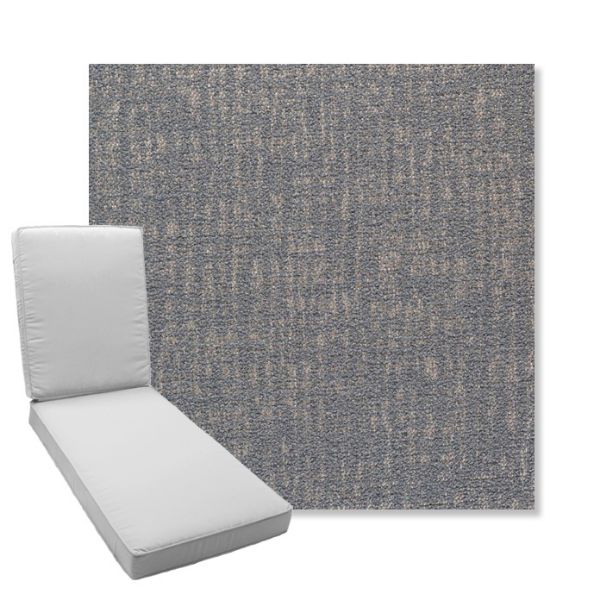Picture of Abstraction Denim | Boxed Chaise Lounge Cushion - Sunbrella© Fabric
