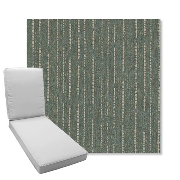 Picture of Abundant Seaglass | Boxed Chaise Lounge Cushion - Sunbrella© Fabric