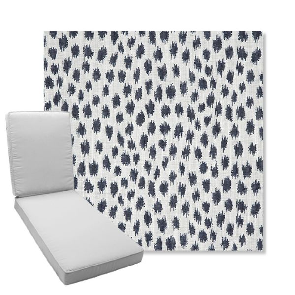 Picture of Agra Indigo | Boxed Chaise Lounge Cushion - Sunbrella© Fabric