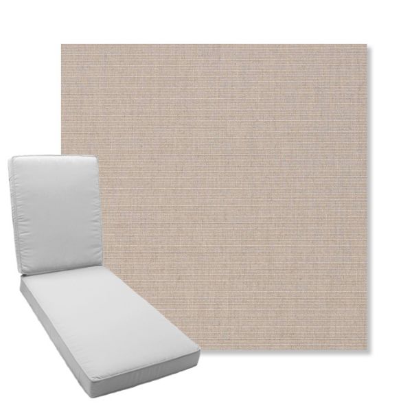 Picture of Ambrose Flax | Boxed Chaise Lounge Cushion - Sunbrella© Fabric