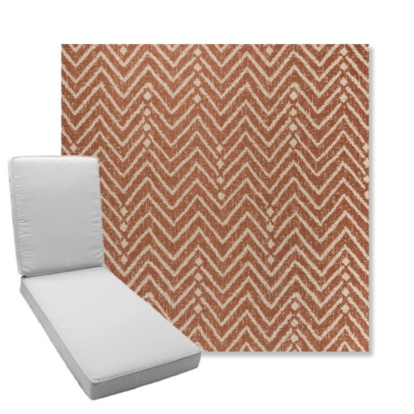 Picture of Argo Clay | Boxed Chaise Lounge Cushion - Sunbrella© Fabric