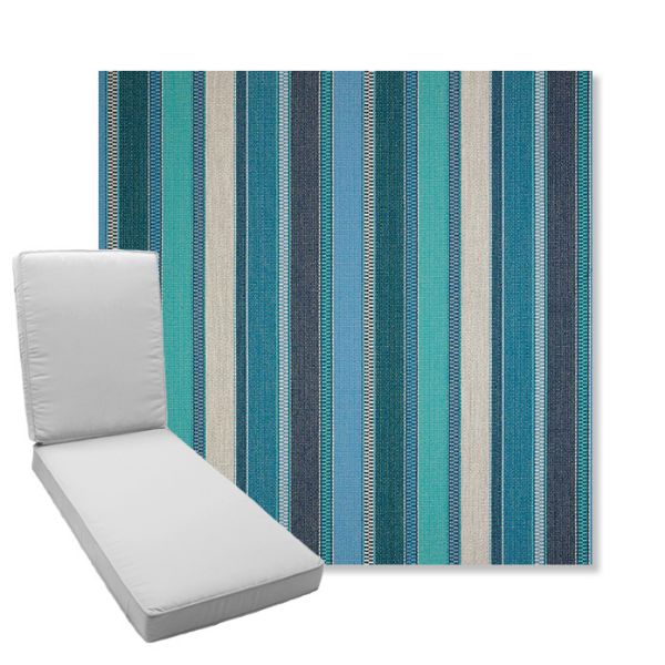 Picture of Ascend Oasis | Boxed Chaise Lounge Cushion - Sunbrella© Fabric