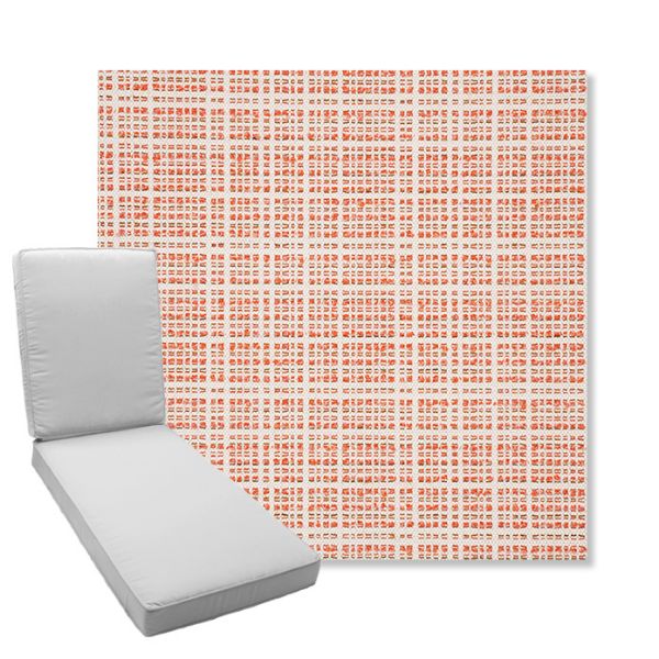 Picture of Benson Guava | Boxed Chaise Lounge Cushion - Sunbrella© Fabric