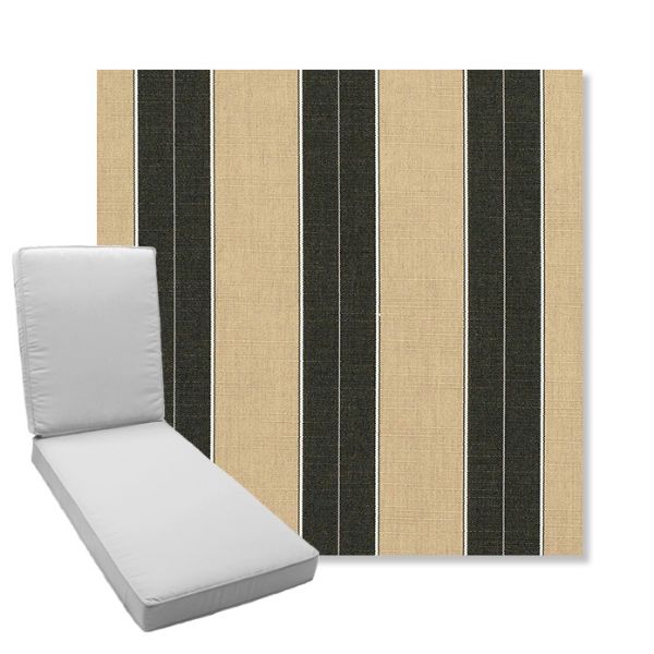 Picture of Berenson Tuxedo | Boxed Chaise Lounge Cushion - Sunbrella© Fabric