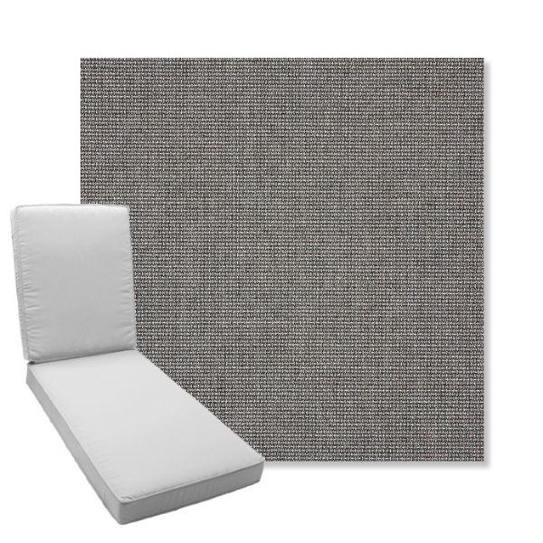 Picture of Bliss Smoke | Boxed Chaise Lounge Cushion - Sunbrella© Fabric
