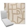 Picture of Brushstroke Stucco | Boxed Chaise Lounge Cushion - Sunbrella© Fabric