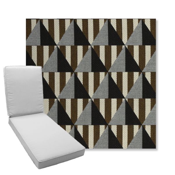 Picture of Buoy Pebble Beach | Boxed Chaise Lounge Cushion - Sunbrella© Fabric