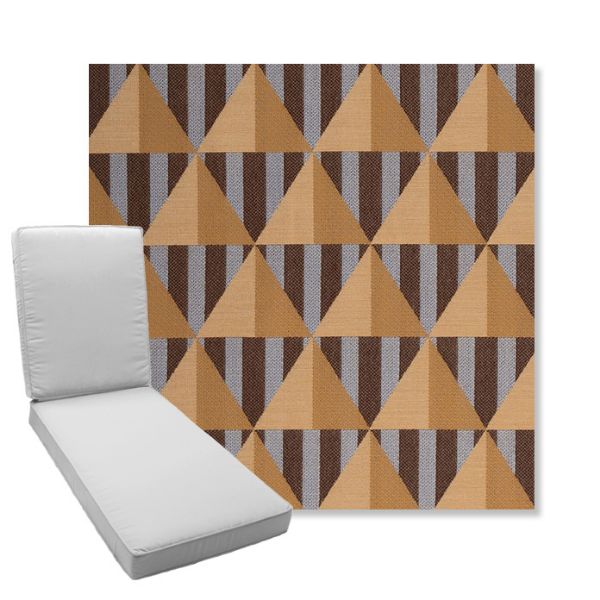 Picture of Buoy Sunset | Boxed Chaise Lounge Cushion - Sunbrella© Fabric