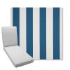 Picture of Cabana Regatta | Boxed Chaise Lounge Cushion - Sunbrella© Fabric