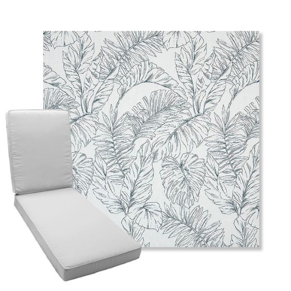 Picture of Calm Laurel | Boxed Chaise Lounge Cushion - Sunbrella© Fabric
