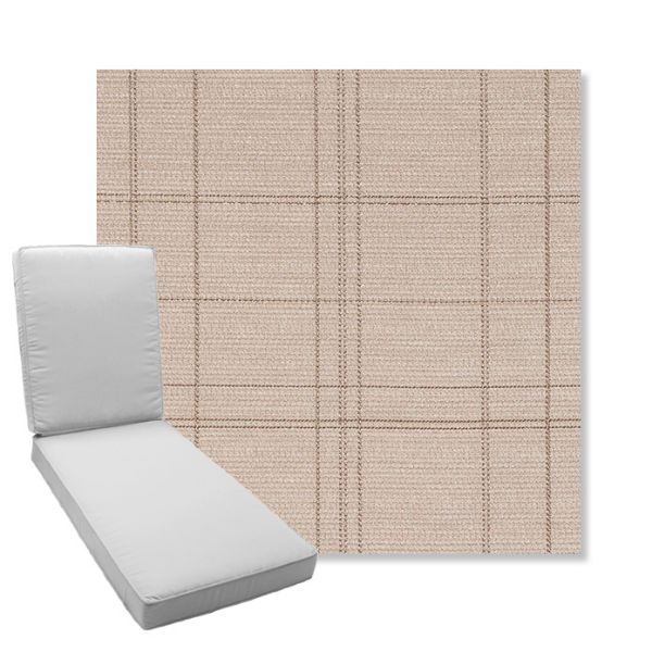 Picture of Camper Snowcap | Boxed Chaise Lounge Cushion - Sunbrella© Fabric