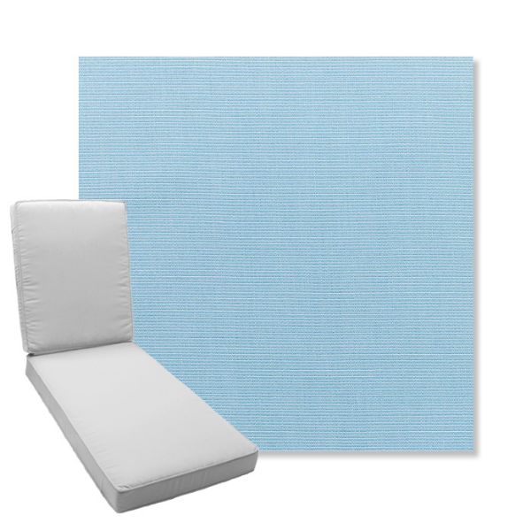 Picture of Canvas Air Blue | Boxed Chaise Lounge Cushion - Sunbrella© Fabric
