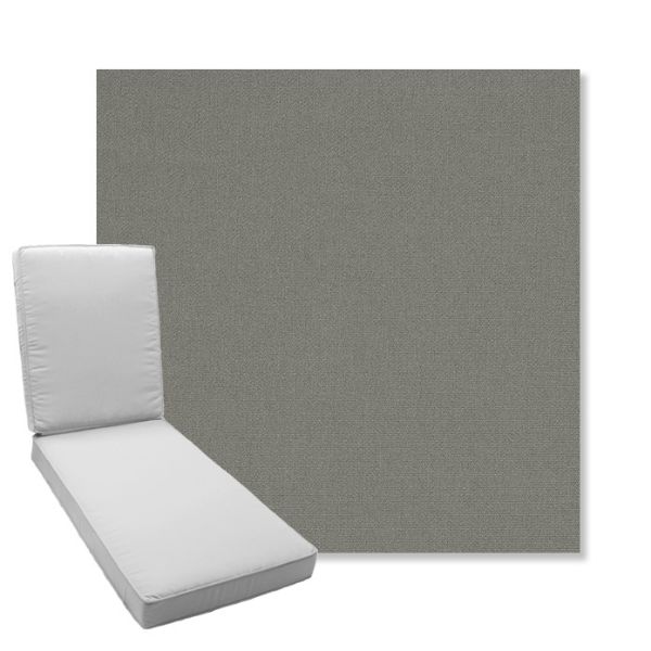 Picture of Canvas Charcoal | Boxed Chaise Lounge Cushion - Sunbrella© Fabric