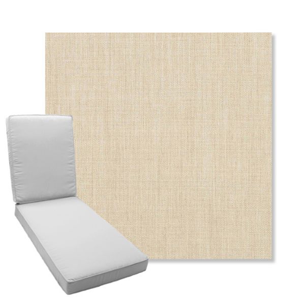 Picture of Canvas Flax | Boxed Chaise Lounge Cushion - Sunbrella© Fabric