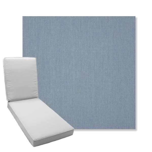 Picture of Canvas Haze | Boxed Chaise Lounge Cushion - Sunbrella© Fabric