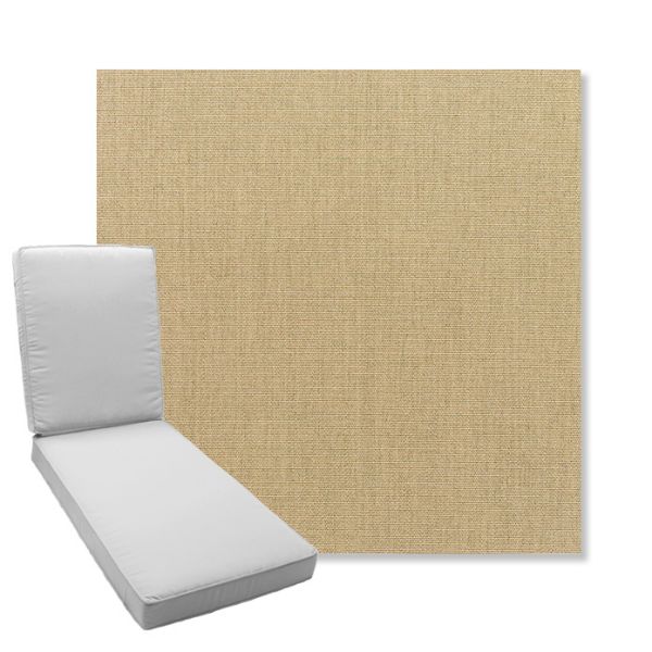 Picture of Canvas Heather Beige | Boxed Chaise Lounge Cushion - Sunbrella© Fabric